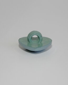 Knap Hjerte lys blå13 mm - Textra