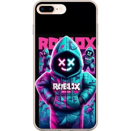 Yhteensopiva Puhelinkuori Apple Apple iPhone 8 Plus Roblox neonmaski huppari, jossa on futuristinen naamiaishahmo rohkeissa neonväreissä, luoden sal
