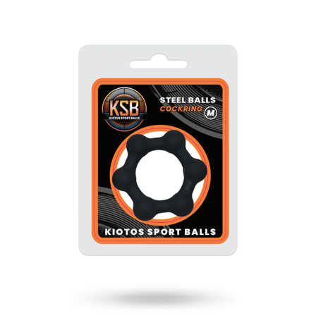 KSB Silicone Cockring With 6 Steel Balls Medium - Vuxen.se - Penisringar