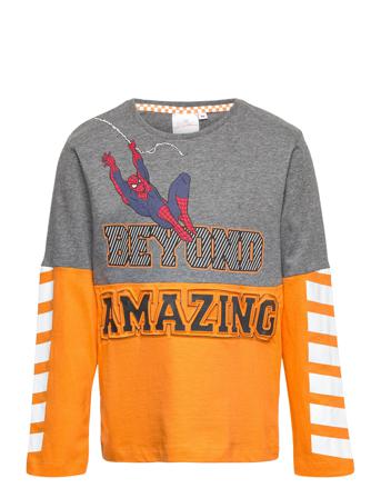 Long-Sleeved T-Shirt Langærmet T-shirt Multi/mønstret Spider-man