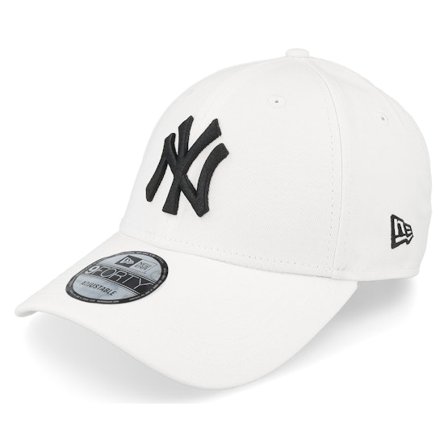 New Era - MLB White adjustable Caps - New York Yankees 9FORTY Basic White/Black Adjustable @ Hatstore