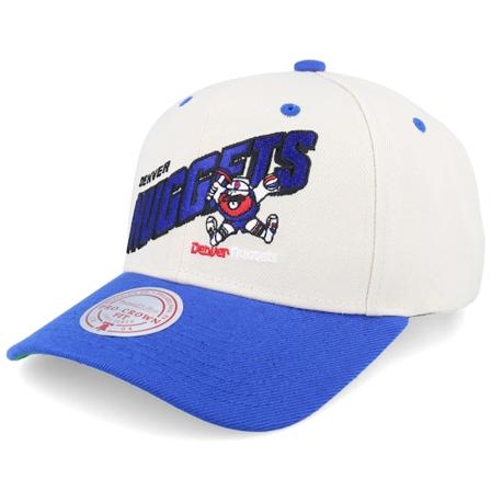 Mitchell & Ness - NBA Béžová adjustable Kšiltovka - Denver Nuggets Retro Type Pro Off White/Blue Adjustable @ Hatstore