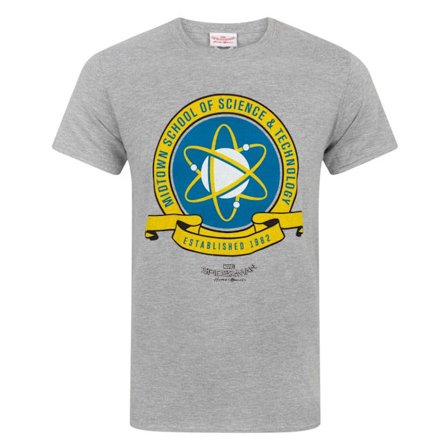 Spider-Man Mens Homecoming Midtown School T-Shirt 2XL Grå