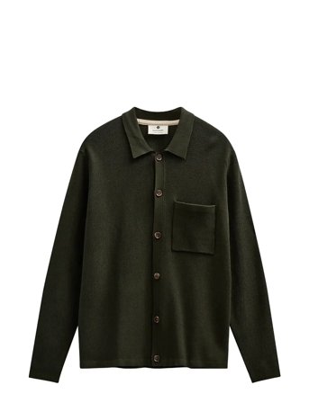 Anerkjendt Aksvend Needle Rib Knit Cardigan - Green - XXL