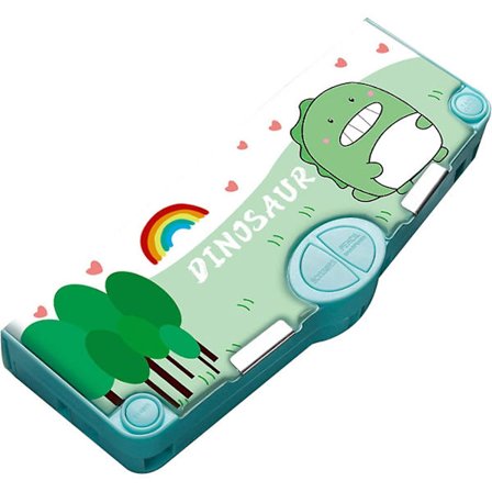 Färgglad tecknad figur pennfodral Vacker prinsessmönster Multifunktionell pennlåda för student Speciella presenter till barn/barn lilla dinosaurie