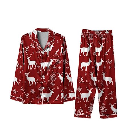 Perheen joulupyjamat yhteensopivat setit silkki rento yhteensopiva setti perheelle