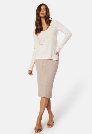 BUBBLEROOM Winter deep V-neck top XS Cream Topit & T-paidat Dam