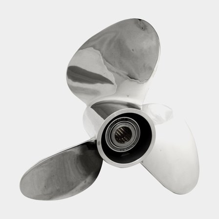 Solas Propeller / New Saturn i rostfritt stål för båtmotorer, 3-bladig design för optimal prestanda och hållbarhet