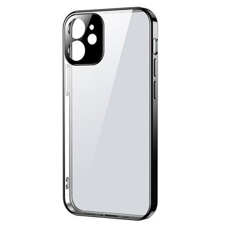 Joyroom New Beauty Series ultratyndt etui med galvaniseret ramme til iPhone 12 Pro Max, sort
