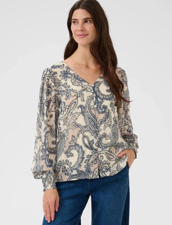 Cream Crbea Blouse - Multi/patterned - 36