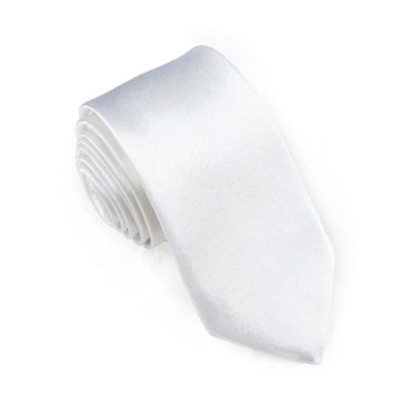 Slank / smal ensfarget slips - Ulike farger Hvit