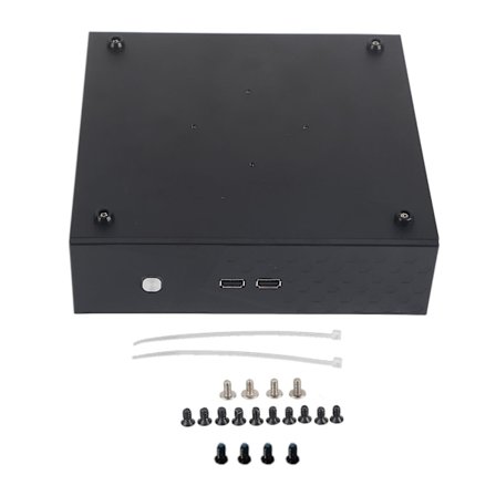 Kompakt Sort Mini HTPC Kabinett med Utmerket Varmeavledning for Hjemmevideodatamaskin