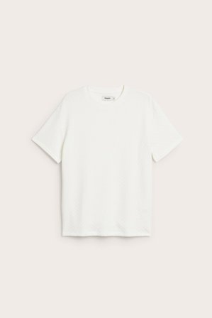 Kappahl | T-skjorte med strukturmønster | Offwhite