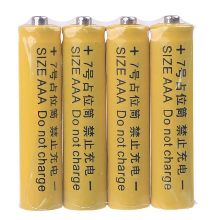 4st No Power 10440 LR03 AAA Dummy Fake Battery Setup for Shell Placeholder Cylinder Conductor for AAA Battery Eliminato