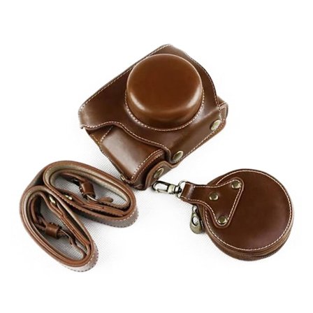 Olympus PEN E-PL9 halvt kamera beskyttelsesetui i kunstlæder - Brun