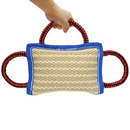 1 st Tjock Hemp Tre-Ring Tug Leksak, Hämta och
