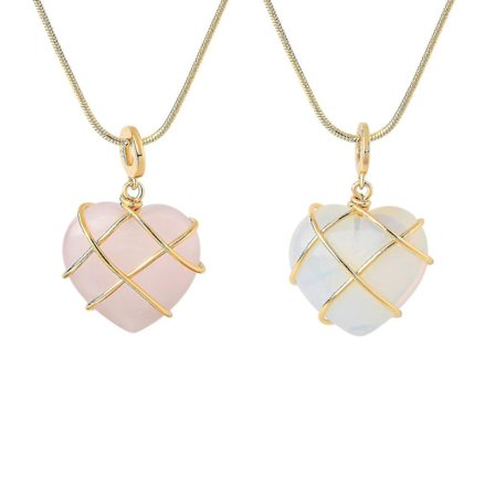 2 stk Barbie Halskæde Fødselsstein Hjerte Halskæde Piger Diamant Slot Halskæde Til Teen Piger