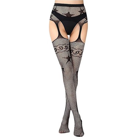 Dame Fiskenet Lårhøje Gennemsigtige Strømper Strømpebukser Hofteholder Strømpebukser Sexet