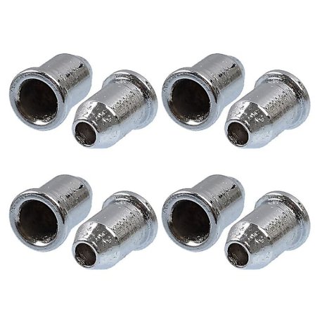 30 st Guitarsträngskapslar Genom Kropp Ferrules Monterings Spänne Bussningar Delar Gitartillbehör (silver)