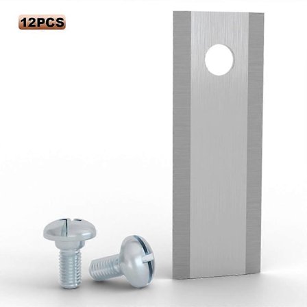 12 stk. knive til Stiga plæneklipper, enkelt hul, rustfrit stål, reservedele til plæneklipper, 44,5