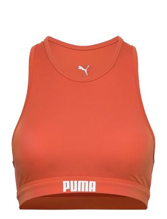 Puma Swim Women Racerback Swim Top Swimwear Bikinis Bikini Tops Bandeau Bikinitops Oransje Puma Swim*Betinget Tilbud