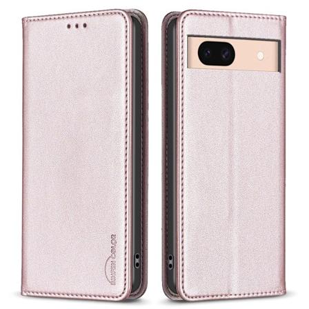 BINFEN COLOR För Google Pixel 8a Fodral Telefonfodral - Rose Gol Rosa guld