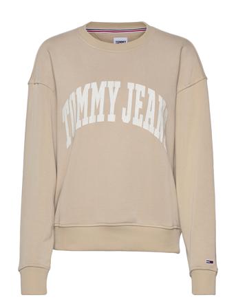 Tjw Rlxd College 1 Crew Sweatshirt Trøje Beige Tommy Jeans