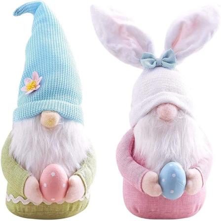 Påske Gnome Bunny med påskeegg, håndlaget plysj påske