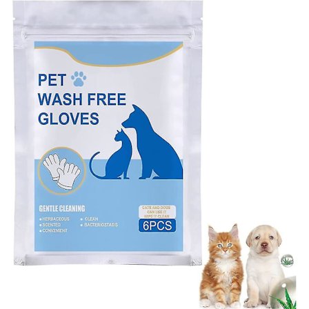 Rensehandsker med Pet Hydrolat, Engangshandsker til Kæledyr, Engangs Rensehandsker til Kæledyr (1 pakke med 3 par)