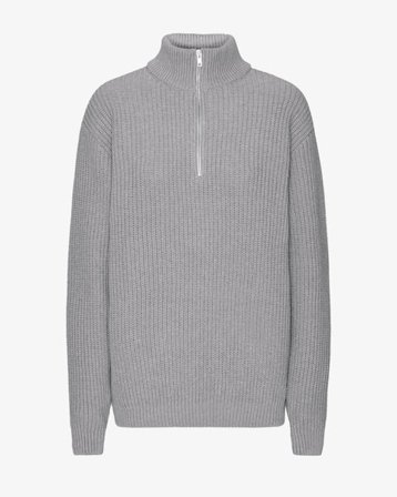Merino Quarter Zip - Heather Grey - Female - L