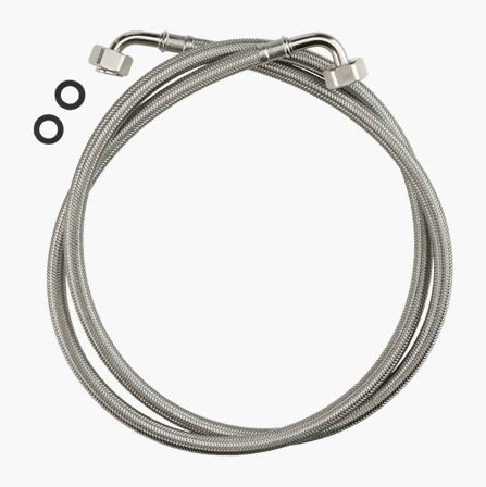 Biltema - Tilkoblingsslange rustfritt stål vinkel 1/2" x vinkel 1/2" 1500 mm