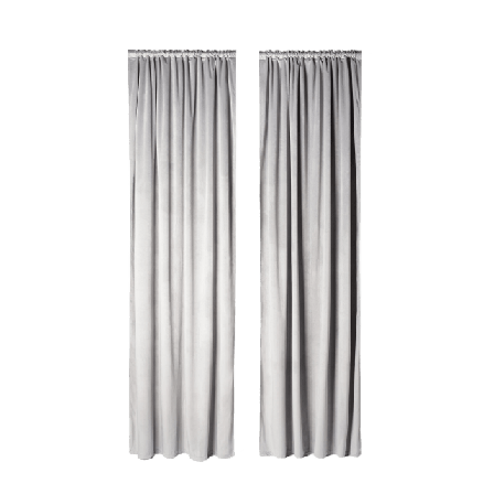 Åhléns Home Sammetsgardin SARA 140x300 cm, 2-pack Gardiner Grå