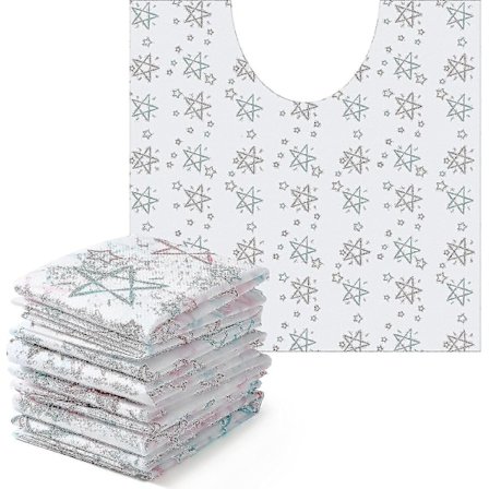 50 stk. engangs toiletkumme måtter deodoriserende toiletmåtter vandtæt badeværelse U-formet måtte til børnepottetræning inkontinens (stjerner)