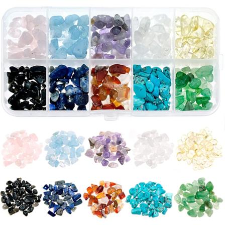 10 farver uregelmæssige naturlige ædelstensperler, krystalperle løse perler energisten til DIY smykkefremstilling halskæde armbånd ring