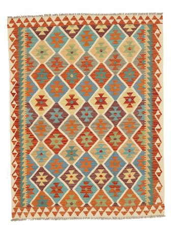 Mały Kilim Afgan Old Style Dywan 150X197 Wełna