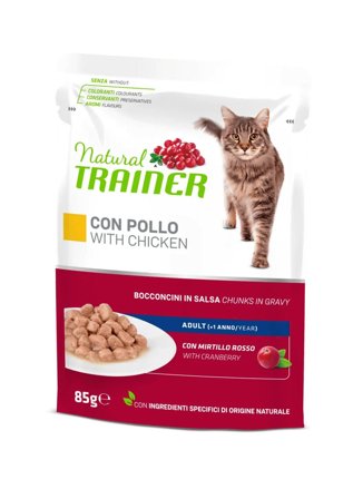 Natural Trainer Gatto Hairball Adult con Pollo Bocconcini in