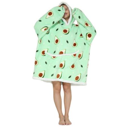 Huvtröja Filt Oversized Vuxna Gaint Chunky Heavy Sherpa Fleece