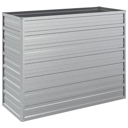 Vidaxl Odlingslåda Upphöjd Galvaniserat Stål 100x40x77 Cm Silver Silver