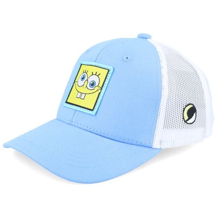 SpongeBob - Blauw trucker Cap - Kids Smile Light Blue/White Trucker @ Hatstore
