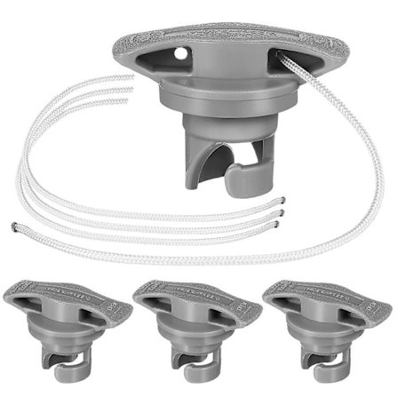 Paddleboard Udskiftningsventil Hætte 4 stk. Tætnings tilbehør til oppustelige både Kajaksejlads Grå