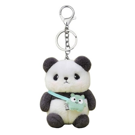 Sød Panda nøglering Panda nøglering Panda nøgleholder Plys nøglering til rygsæk taske nøglering fyldt nøglering taske vedhæng