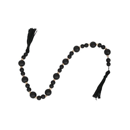 Dekorativ rosenkrans, 106 cm MDF, sort beige reb