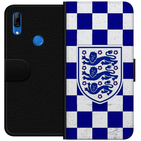 Yhteensopiva Lompakkokotelo Huawei Huawei P Smart Z Graafinen shakkiruudukkokuviointi sinisellä ja valkoisella, klassisella heraldisella vaakunalla,