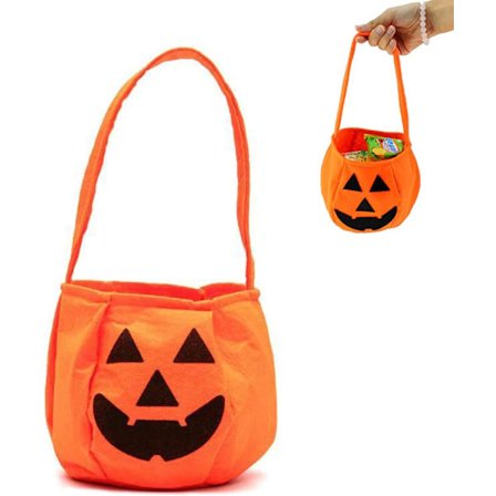 Knask eller Knep Pose Barn Oppbevaringspose, Halloween Gresskar Godtepose, Halloween Gresskar Pose, for Innsamling av Godteri, for Halloween Festdekor