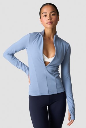 ICANIWILL - Nimble 1/2 Zip Long Sleeve Metal Blue - Träningströja - Dam - Träningskläder från ICIW