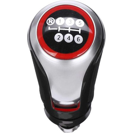 Bil ... Läder växelspaksknopp 6 växlar för Golf MK5 MK6 MK7 /