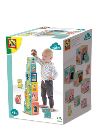 SES Creative | Nesting Cubes - Animal Figures | ONE SIZE
