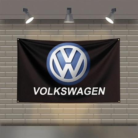 3x5 Ft V-Volkswagens Racing Flag Polyester Trykt Bils Flag til Værelse Garage Dekoration ZZ2855 60 x 90cm