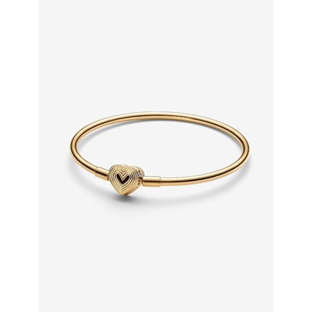 Pandora - Radiating Heart Clasp Armband - 14k guldplätering