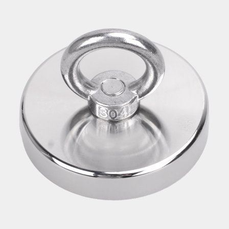 Magnet na magnetický rybolov NOCK Skattjakt, jednostranný neodymový magnet (Ø75 mm / nosnost 320 kg)